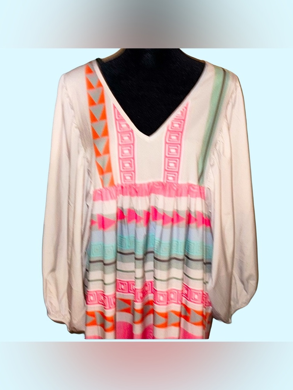 nwot Colorful Geometric Maxi Dress never worn women's XL very lightweight - Picture 4 of 11